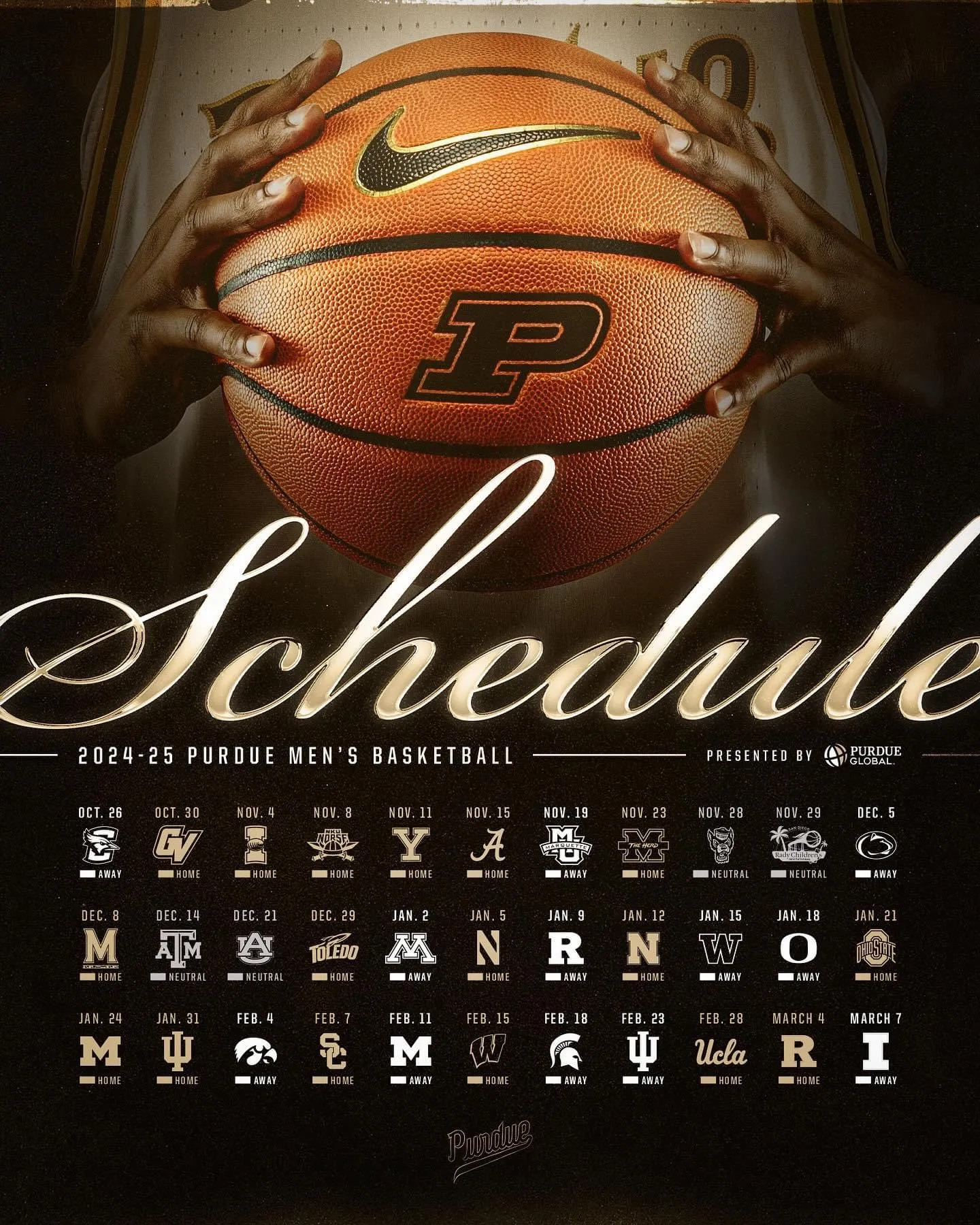 Purdue Men s Basketball 2024 2025 Big Ten Schedule Released  Purdue Men s Basketball 2024 2025 Big Ten Schedule Released