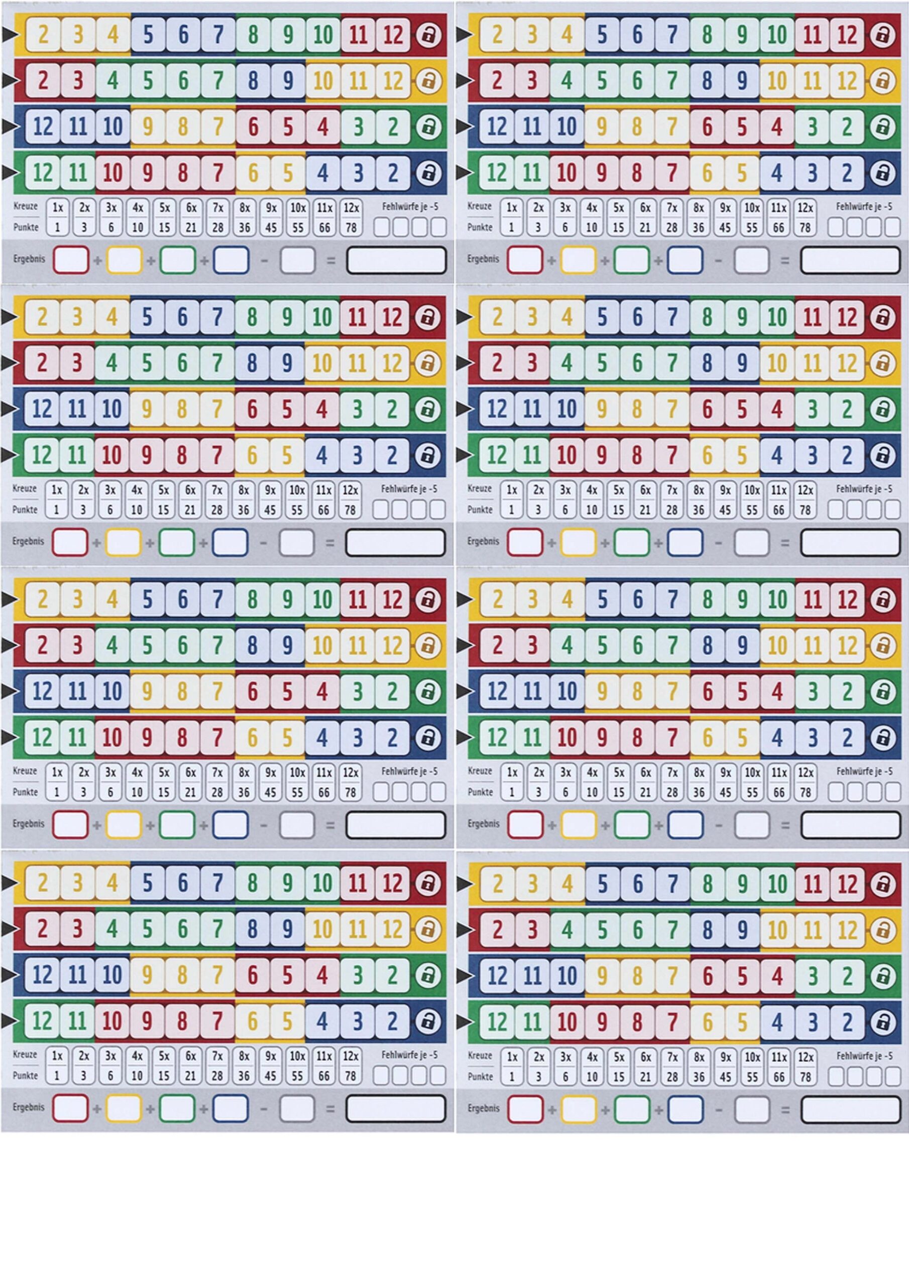 Qwixx Mixx Score Sheet Printable Qwixx Mixx Score Sheet Printable