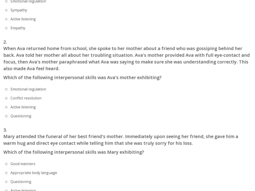 Quiz amp Worksheet Interpersonal Skills Study