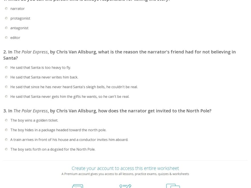 Quiz amp Worksheet The Polar Express Synopsis Study