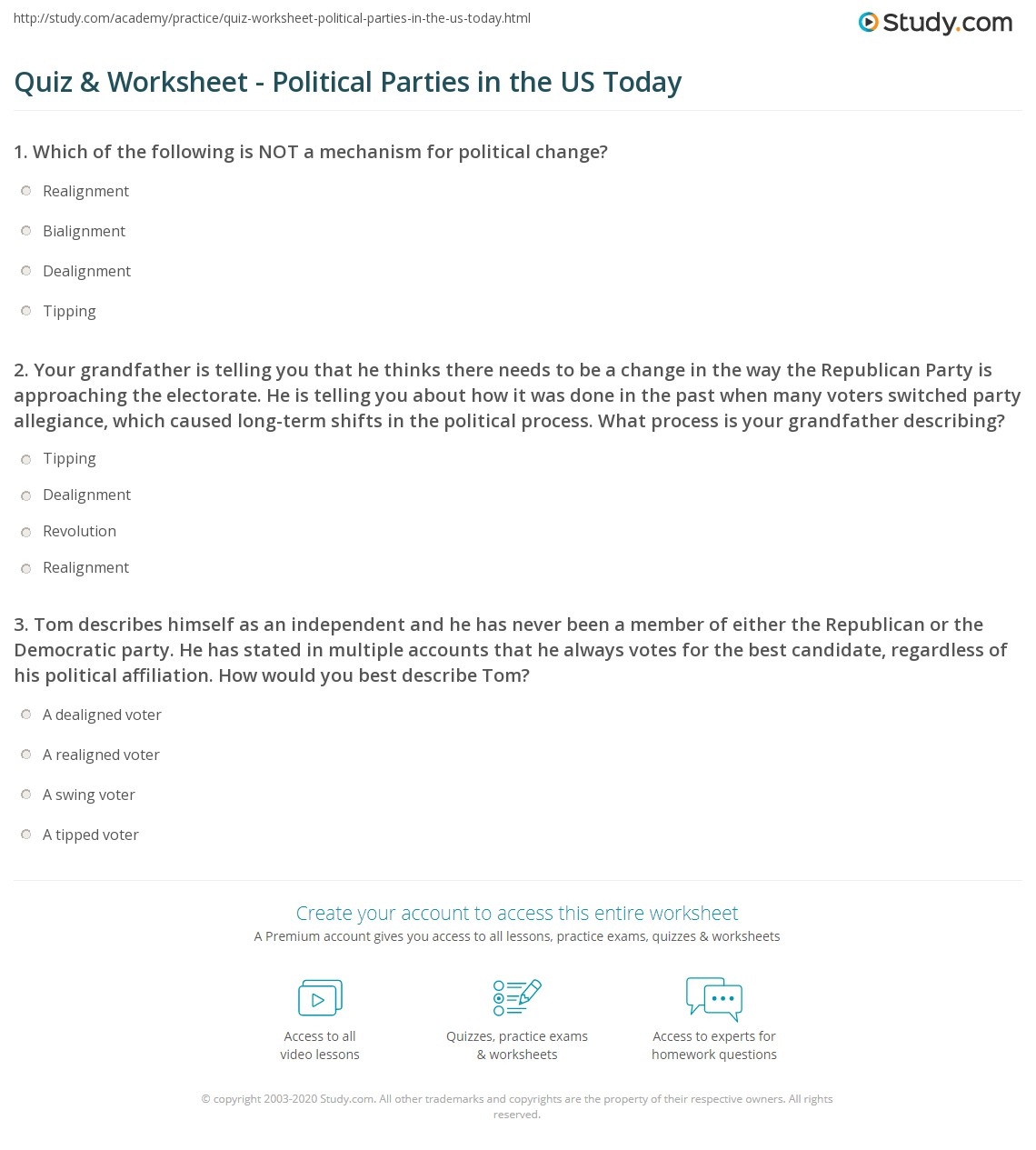 Political Ideology Quiz For Students Printable Political Ideology Quiz For Students Printable