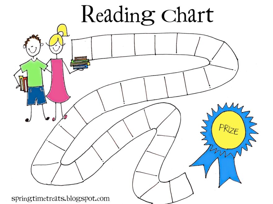 Reading Chart Free Printable Spring Time Doodles