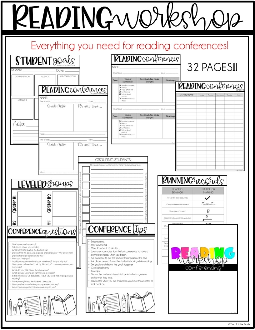 Reading Conference Reading Conferring Forms Conference Binder Running Records