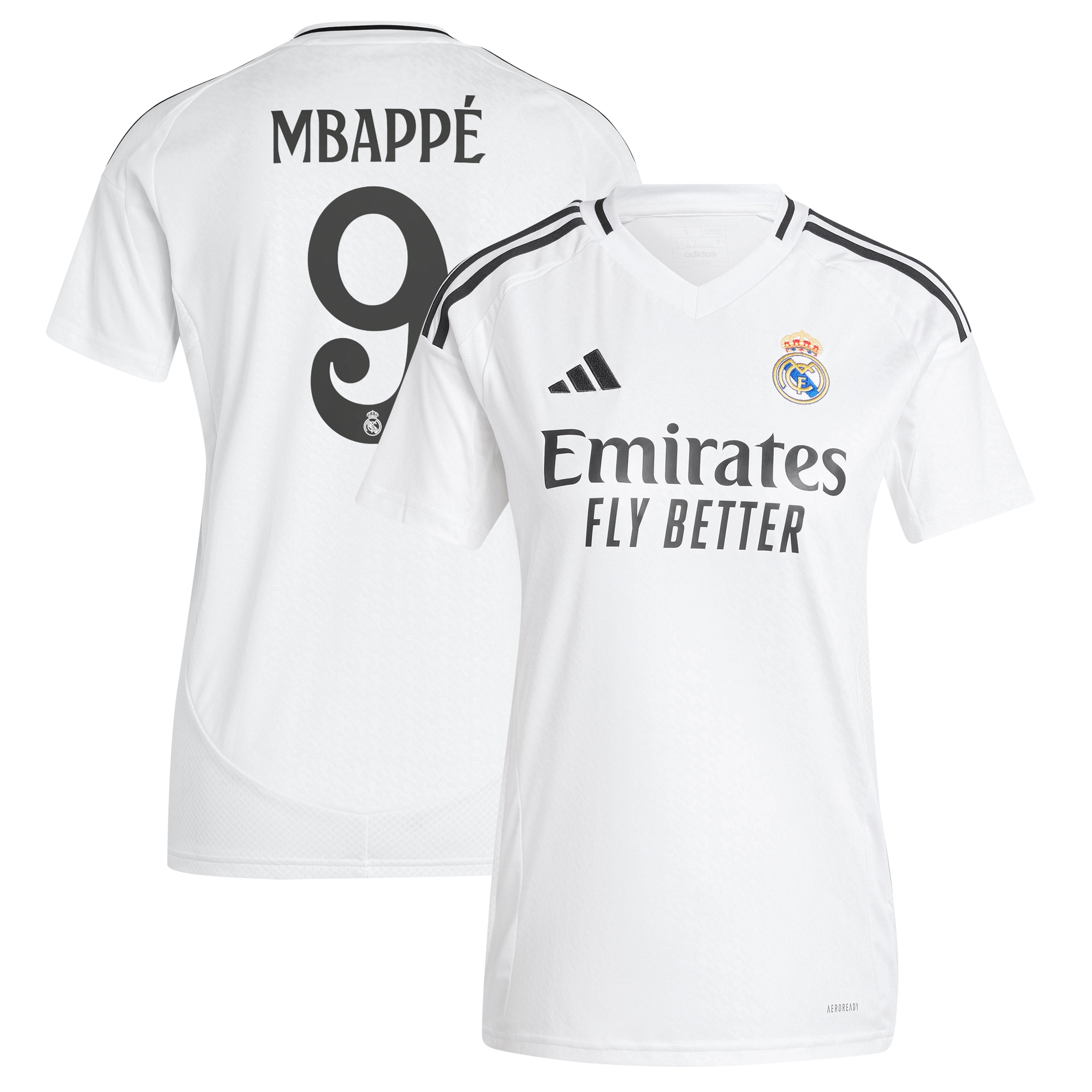 Real Madrid Adidas Home Shirt 2024 25 Womens With Mbapp 9 Printing Real Madrid Adidas Home Shirt 2024 25 Womens With Mbapp 9 Printing