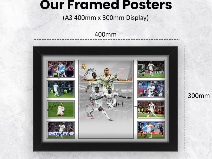 Real Madrid Football Club 2024 25 Team Merchandise Signed Poster