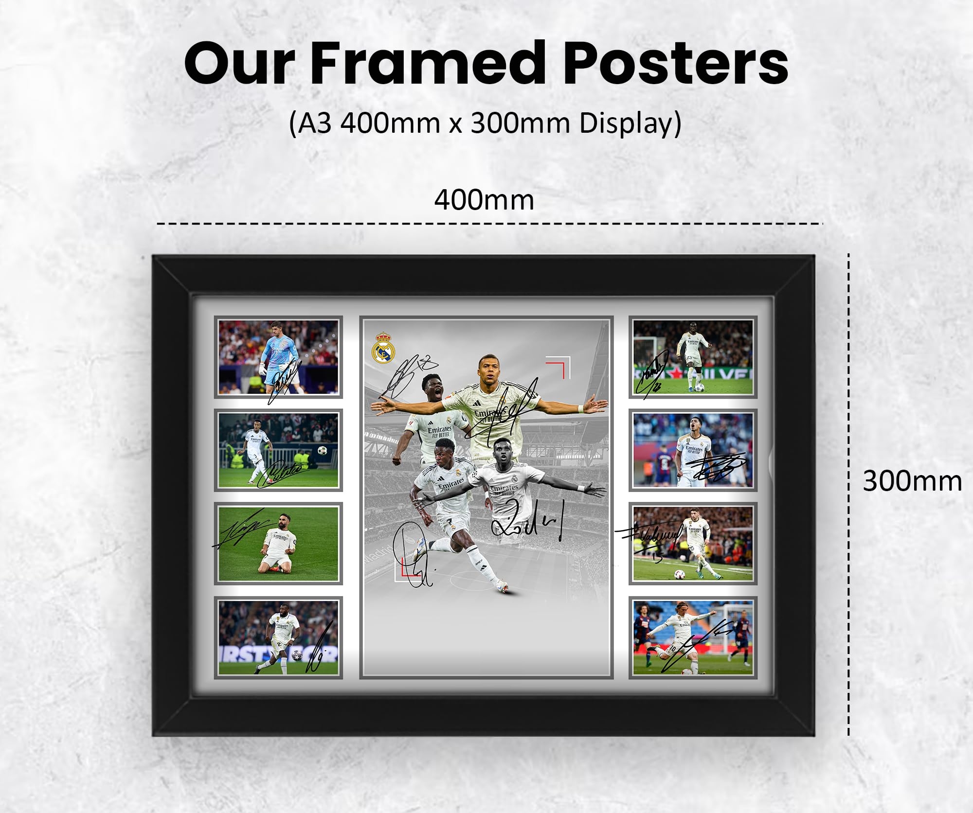 Real Madrid Football Club 2024 25 Team Merchandise Signed Poster Real Madrid Football Club 2024 25 Team Merchandise Signed Poster