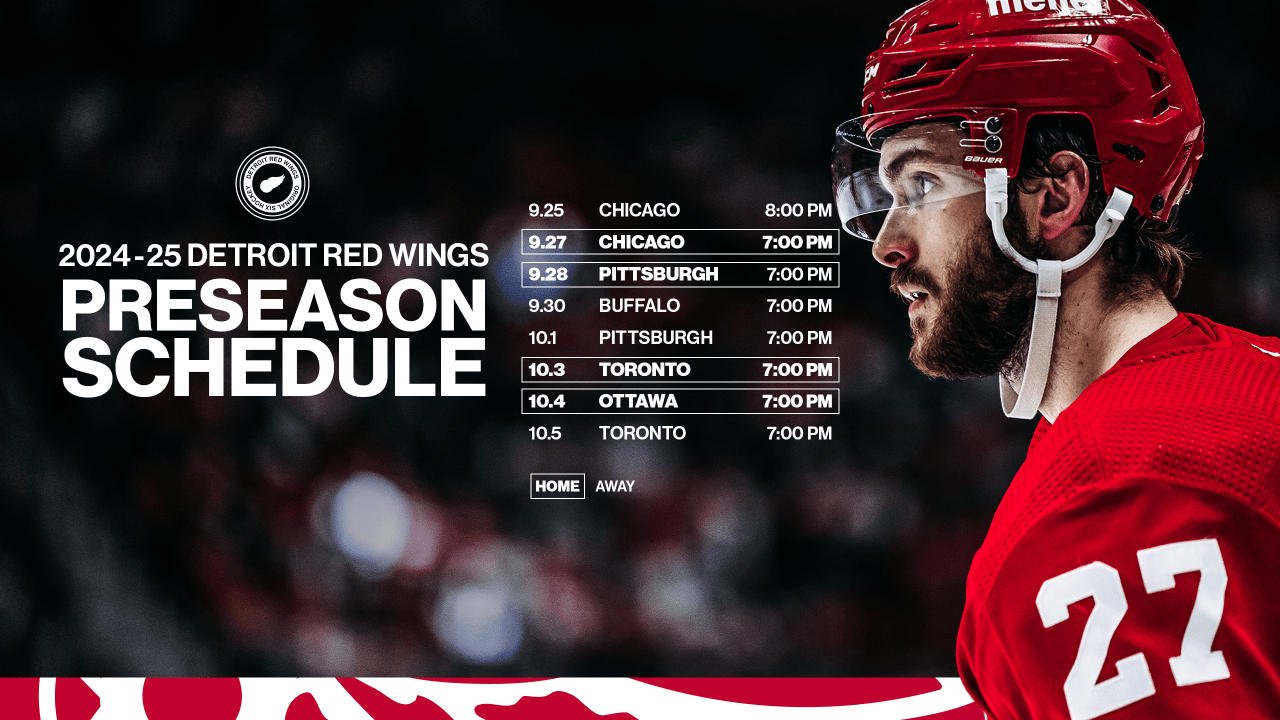 Red Wings Announce 2024 25 Preseason Schedule Detroit Red Wings Red Wings Announce 2024 25 Preseason Schedule Detroit Red Wings