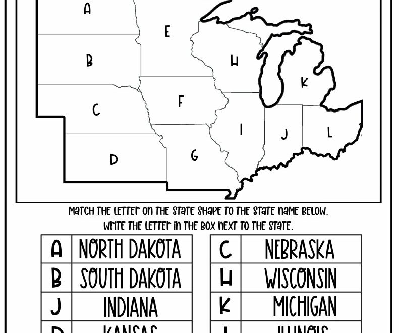 Regions Of The United States Worksheets Kids Activity Zone