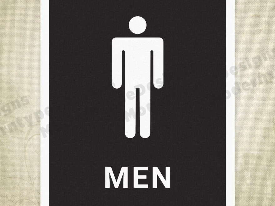 Restroom For Women amp Men Printable Signs