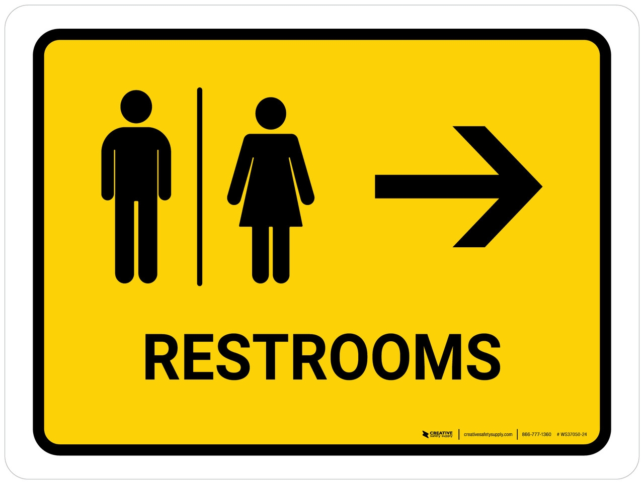 Restroom Pointing Sign Printable Restroom Pointing Sign Printable