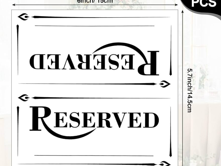 Resurhang Pack Of 300 Paper Table Signs With Name Line Reserved