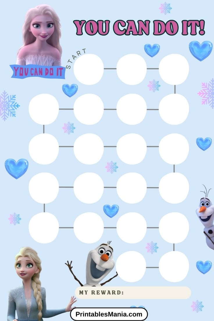 Reward Chart Printable Frozen Reward Chart Reward Chart Printable Frozen Reward Chart