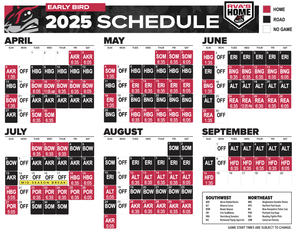 Richmond Flying Squirrels Announce Schedule And Home Game Times Richmond Flying Squirrels Announce Schedule And Home Game Times