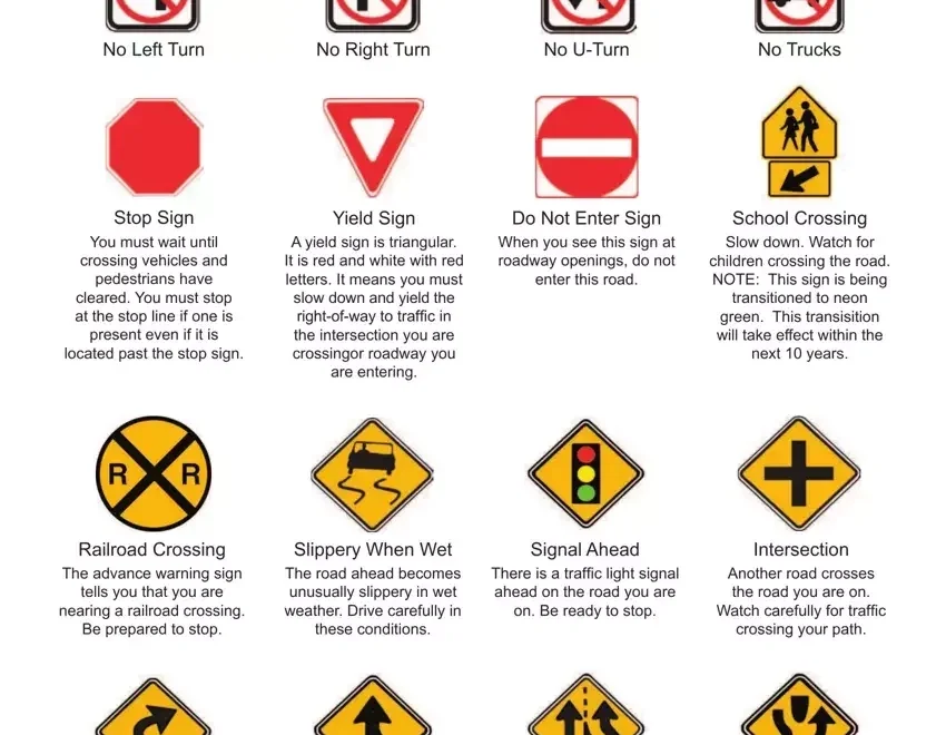 Road Sign Test Missouri Fill Out Printable PDF Forms Online