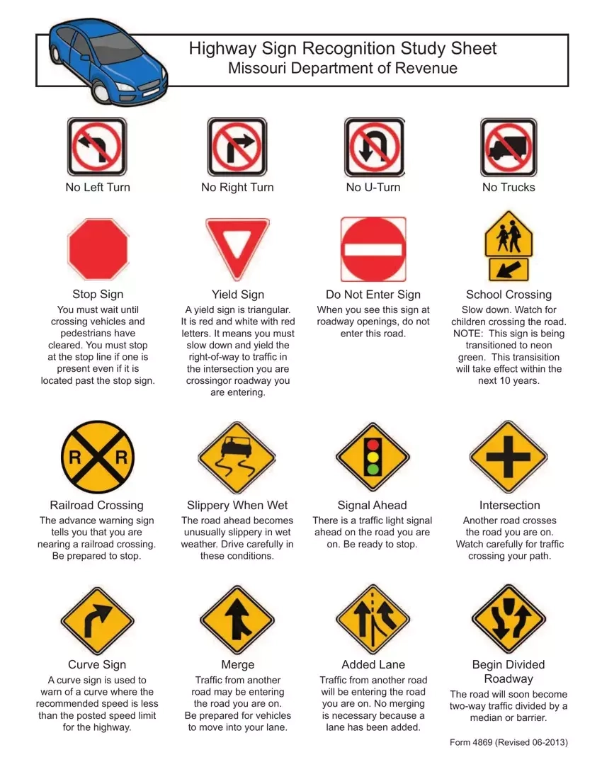 Road Sign Test Missouri Fill Out Printable PDF Forms Online Road Sign Test Missouri Fill Out Printable PDF Forms Online