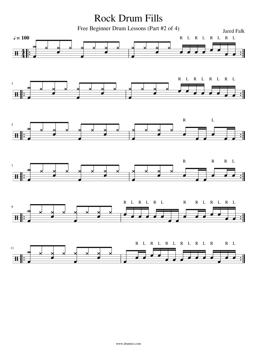 Rock Drum Fills 2 Sheet Music For Drum Group Solo MuseScore Rock Drum Fills 2 Sheet Music For Drum Group Solo MuseScore