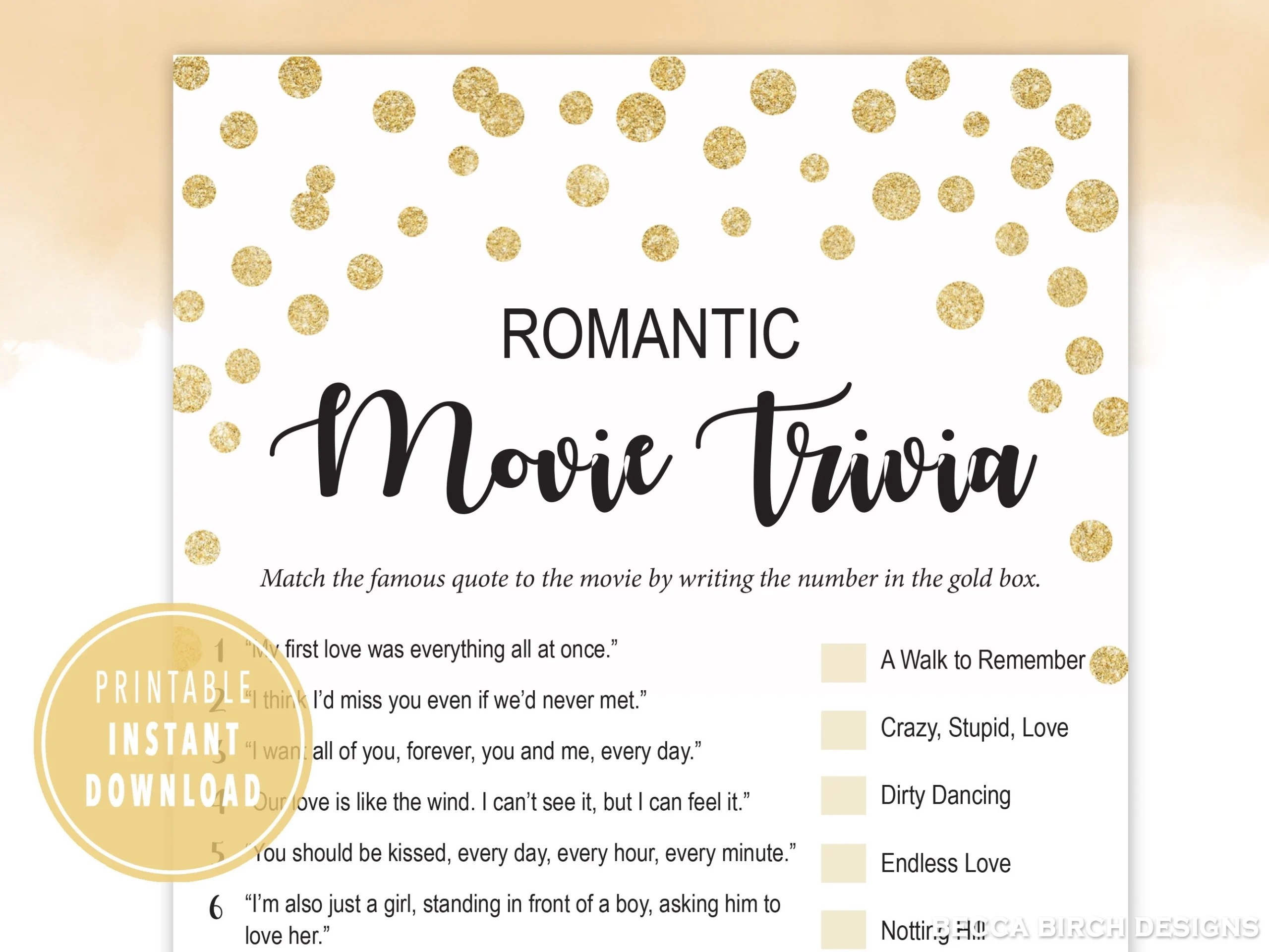 romantic movie trivia printable bridal shower games virtual romantic movie trivia printable bridal shower games virtual