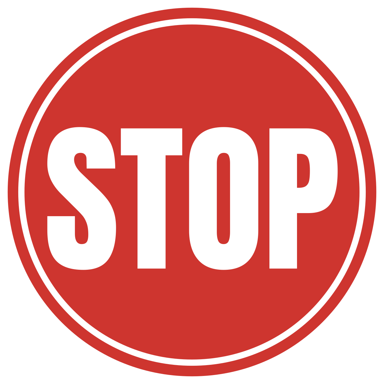 Round Stop Sign In Red And White Regulatory Template Square Signs Round Stop Sign In Red And White Regulatory Template Square Signs
