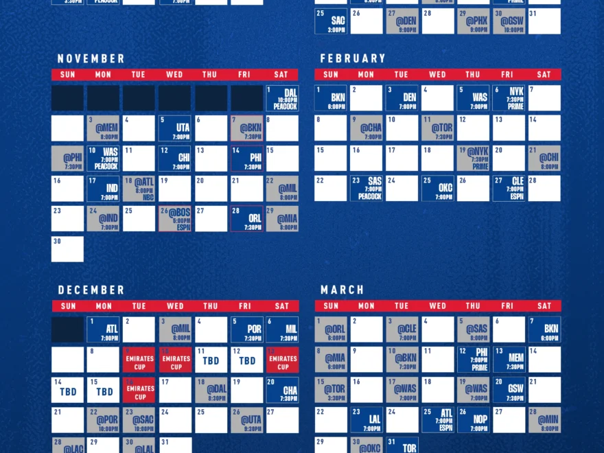 Schedule Detroit Pistons