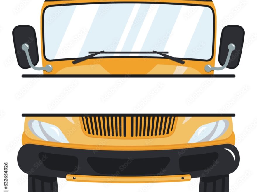 School Bus Driver Split Name Frame Template Stock Vector Adobe Stock