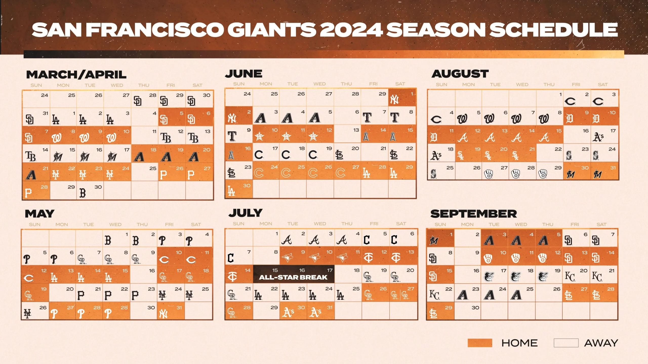 San Francisco Giants Printable Schedule San Francisco Giants Printable Schedule