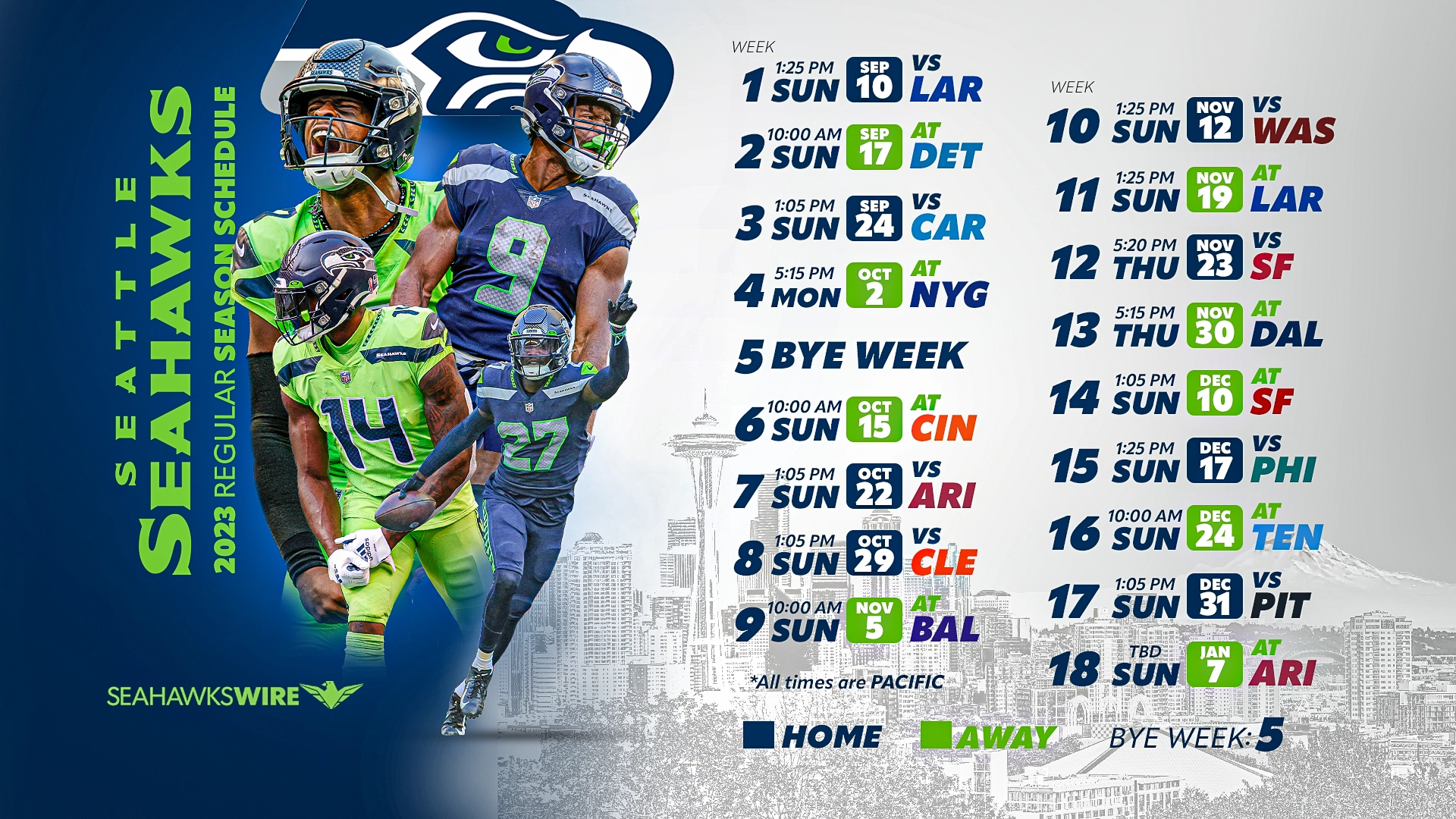 Printable Seattle Seahawks Schedule Printable Seattle Seahawks Schedule