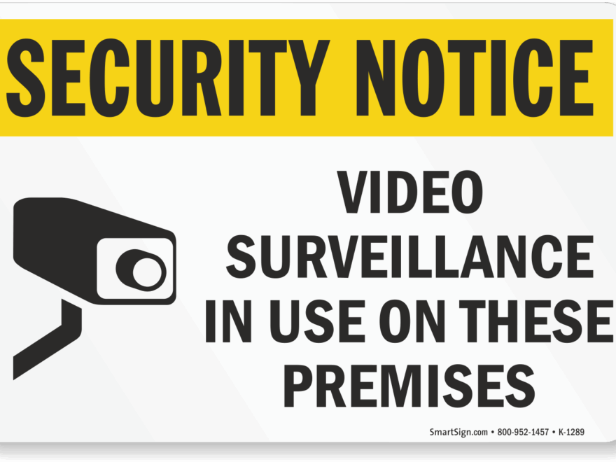 Security Notice Video Surveillance In Use On Premises Sign SKU K