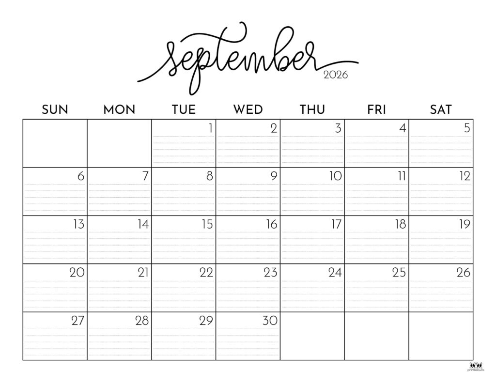 Printable Planner September 2026
