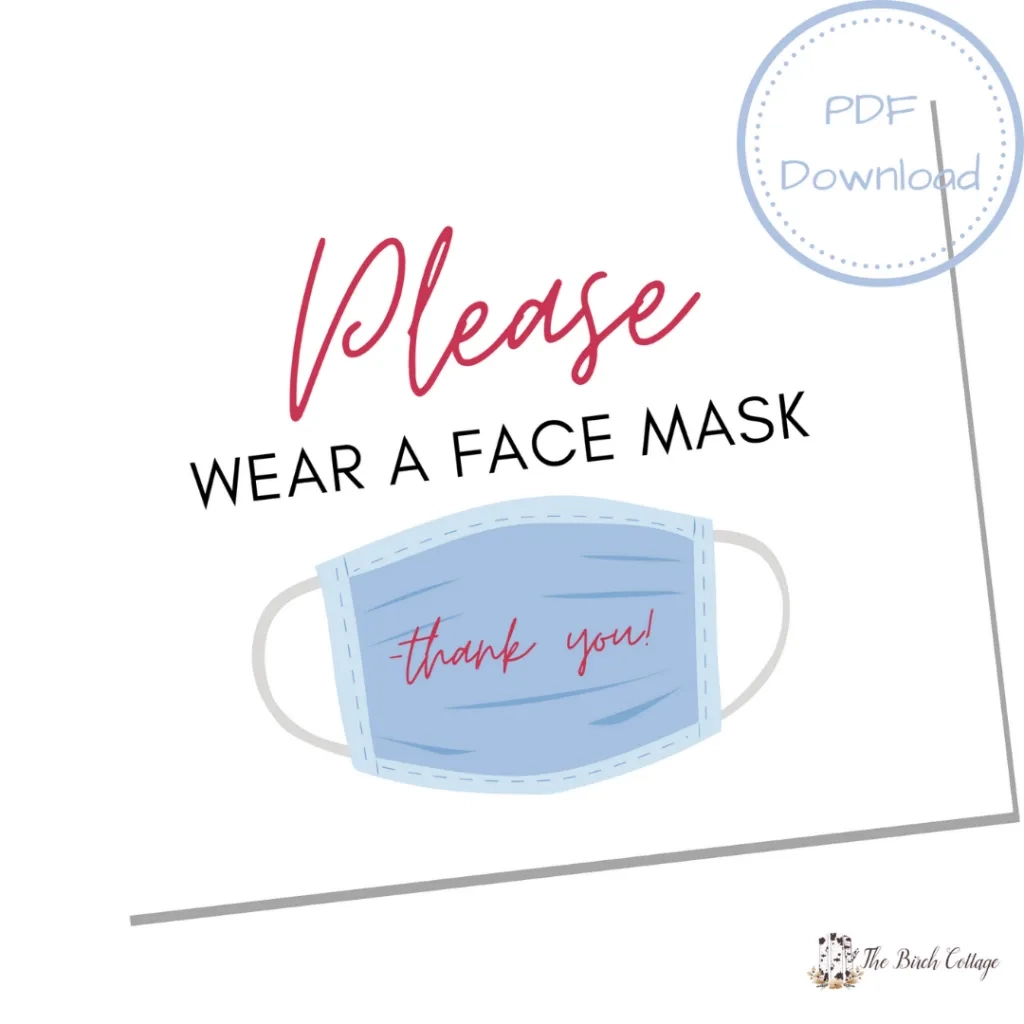 Printable Mask Wearing Signs