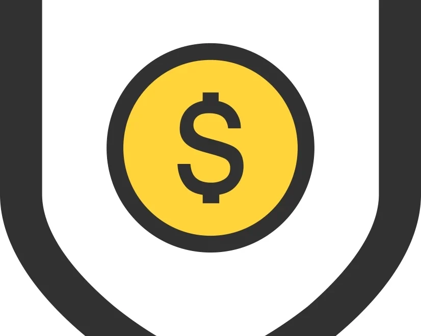 Shield Security Icon With Dollar Sign Currency Vector Image