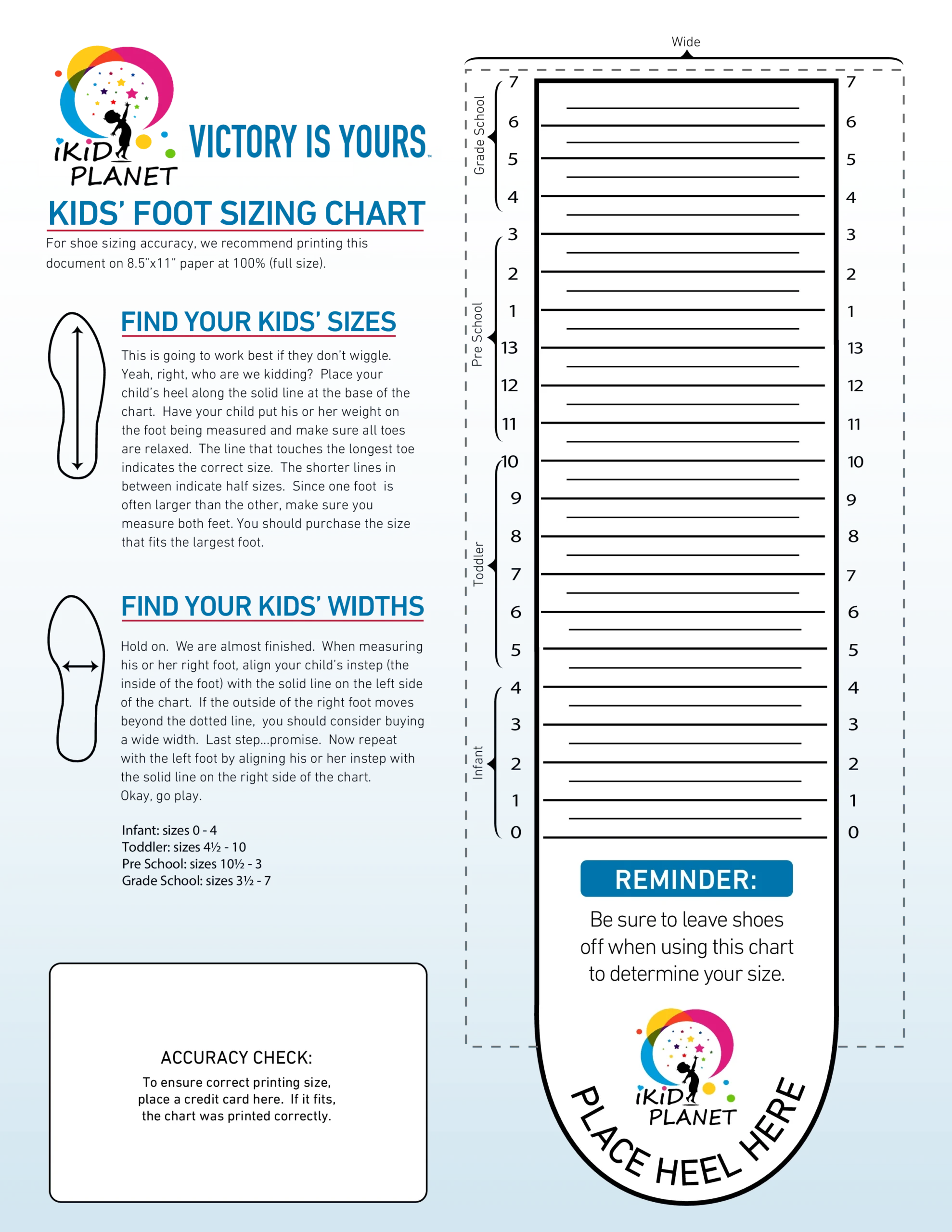 Shoe Size Chart Kids Cm Sale