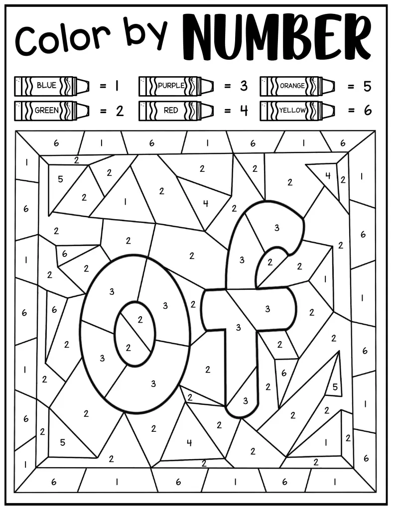 Sight Words Color By Number Free Printable Coloring Pages In The 