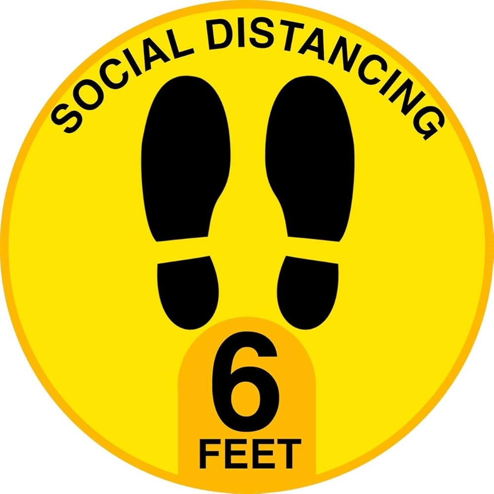 SIGN EVER 6 Feet Social Distancing Information Printed Sign Sticker Office Medical Bank College Clinic Mall Hospital Social Distance Covid 19 Signage SIGN EVER 6 Feet Social Distancing Information Printed Sign Sticker Office Medical Bank College Clinic Mall Hospital Social Distance Covid 19 Signage
