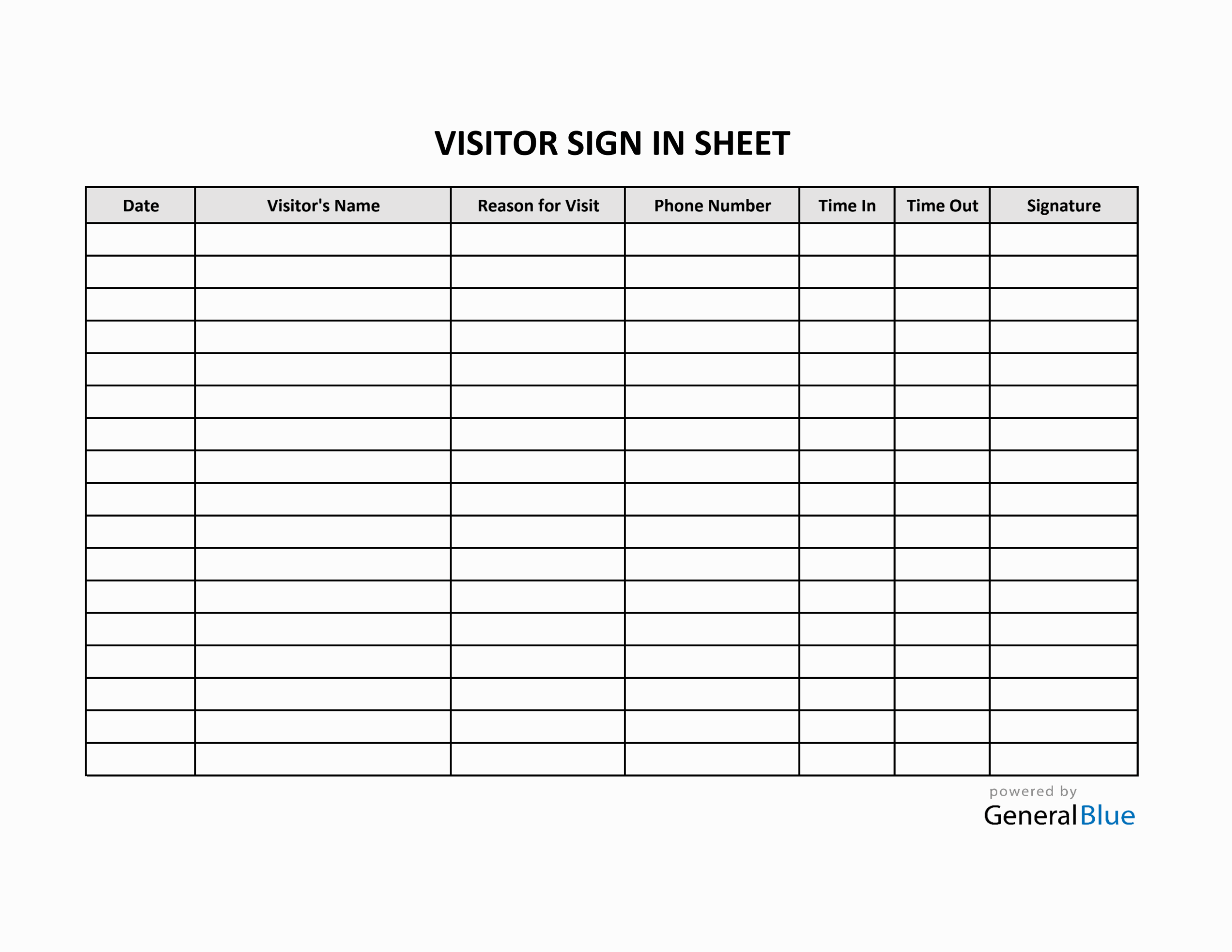 Sign In Sheet Templates Sign In Sheet Templates