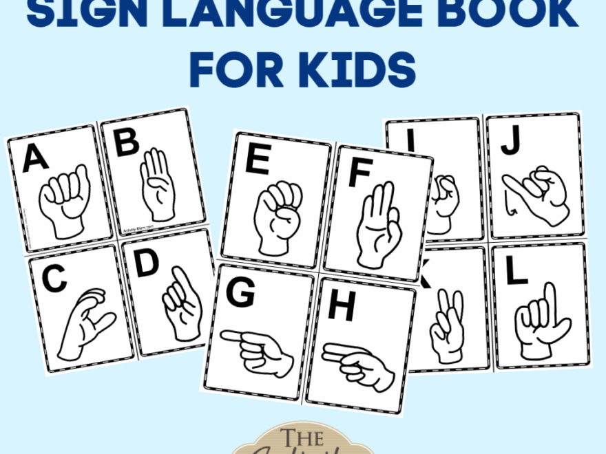 Sign Language Alphabet Book For Kids free Printable The