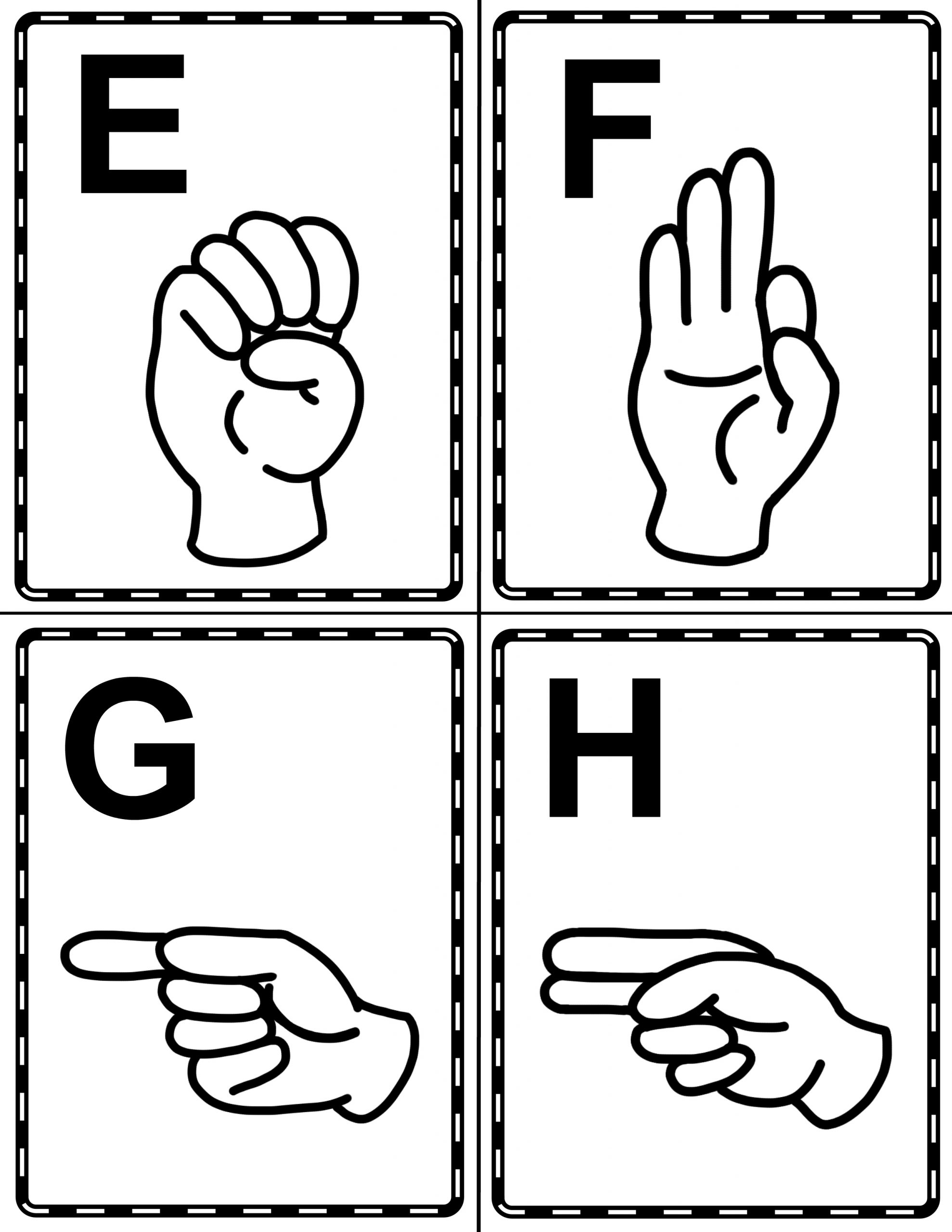 Sign Language Alphabet Book For Kids free Printable The 