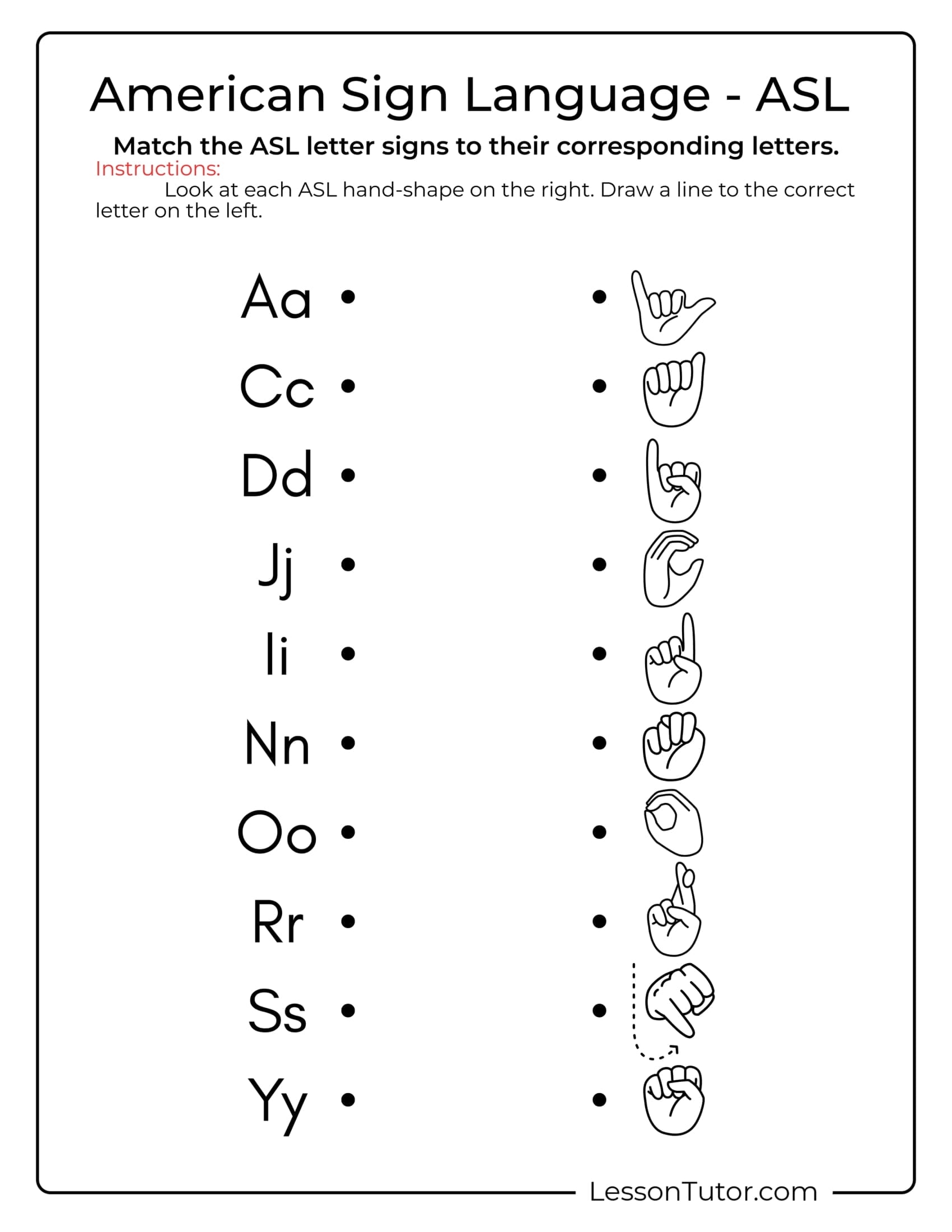 Sign Language Everyday Phrases Free Coloring Pages PDF 