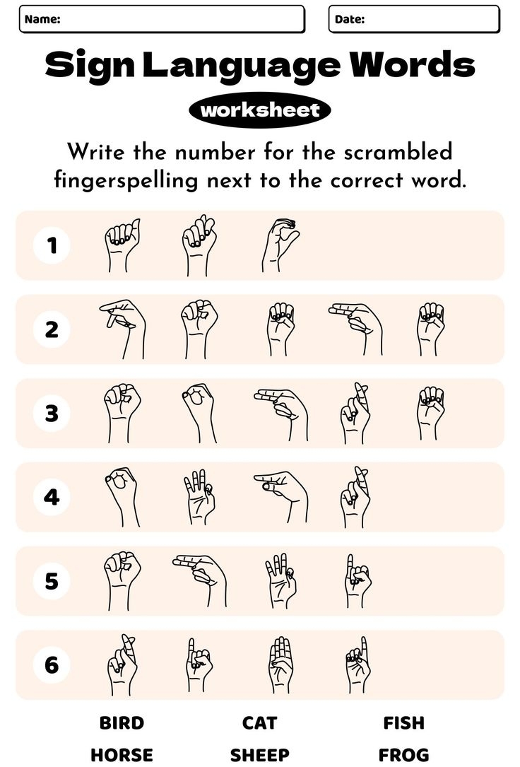 Sign Language Words Printables Free Sign Language Words Printables Free