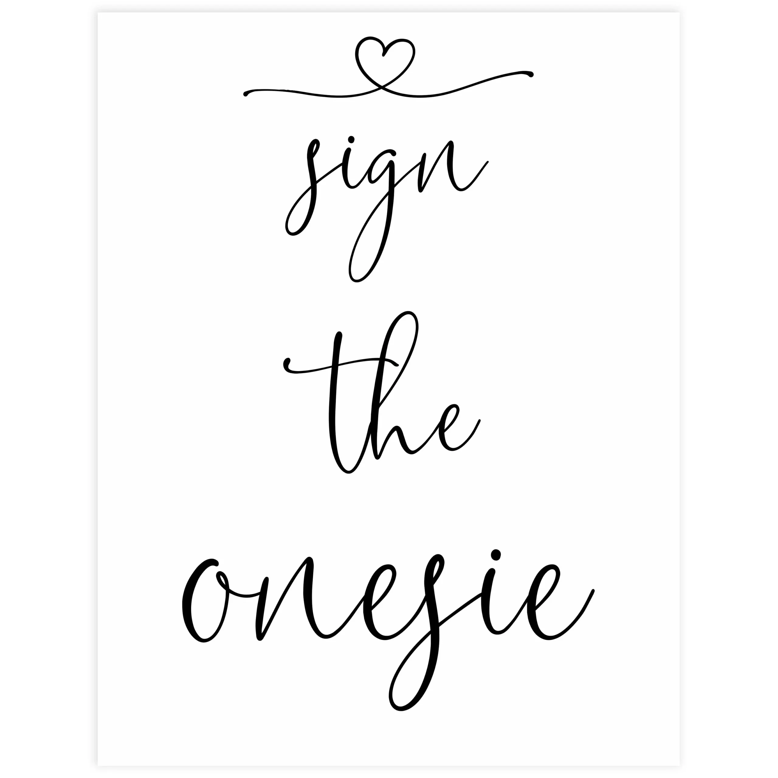 Sign The Onesie Minimalist Printable Baby Games OhHappyPrintables Sign The Onesie Minimalist Printable Baby Games OhHappyPrintables