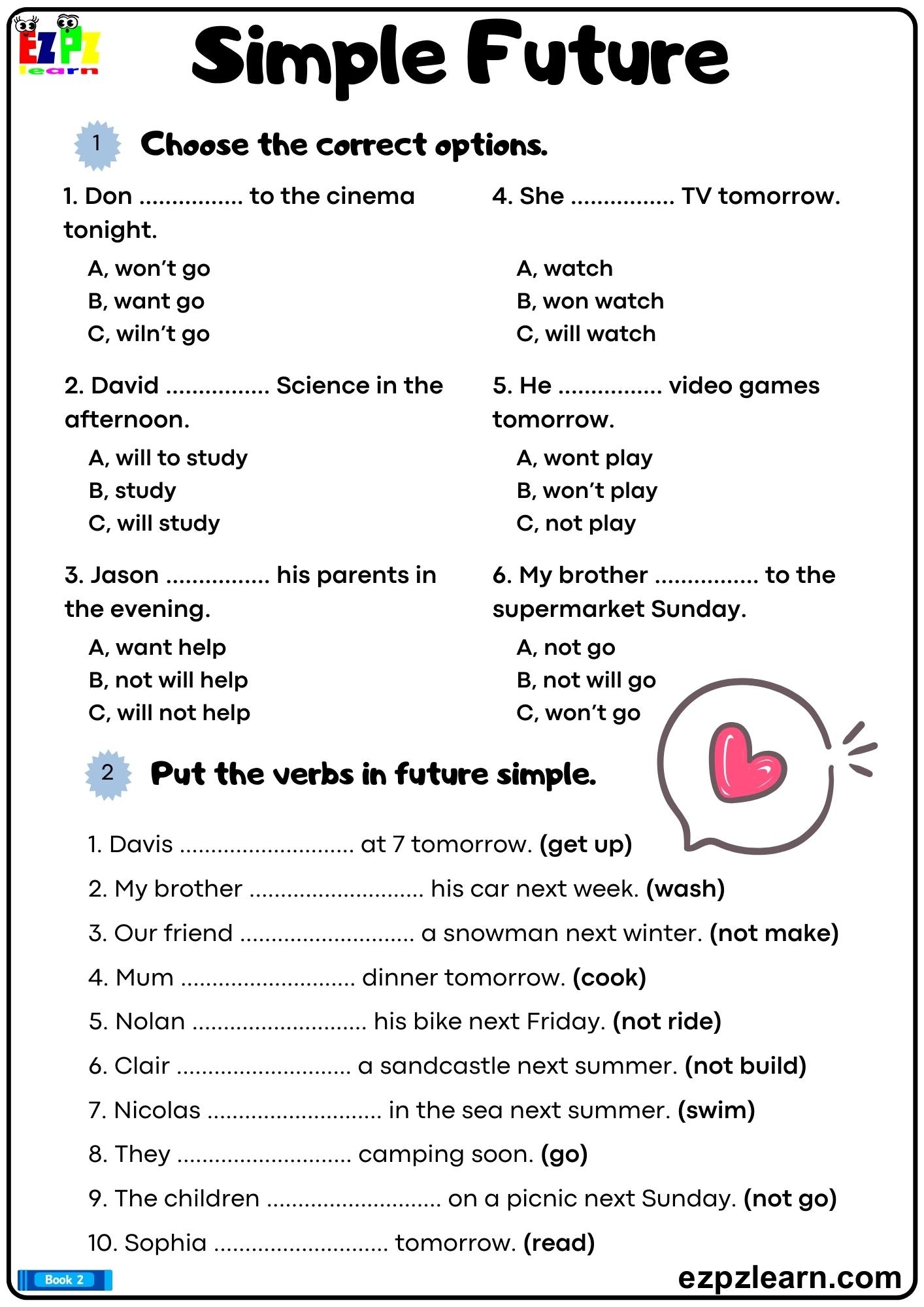 Simple Future Ezpzlearn