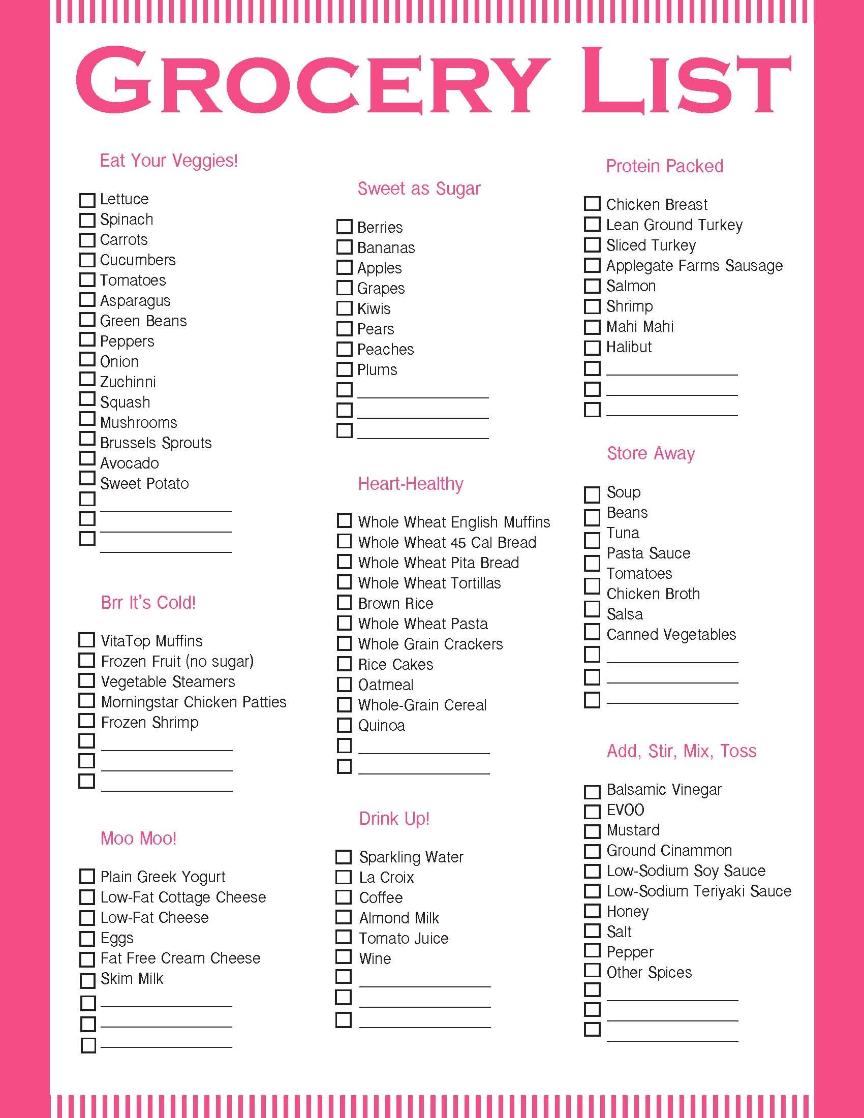 Simple Grocery Lists 6 Free PDF Printables Printablee Simple Grocery Lists 6 Free PDF Printables Printablee