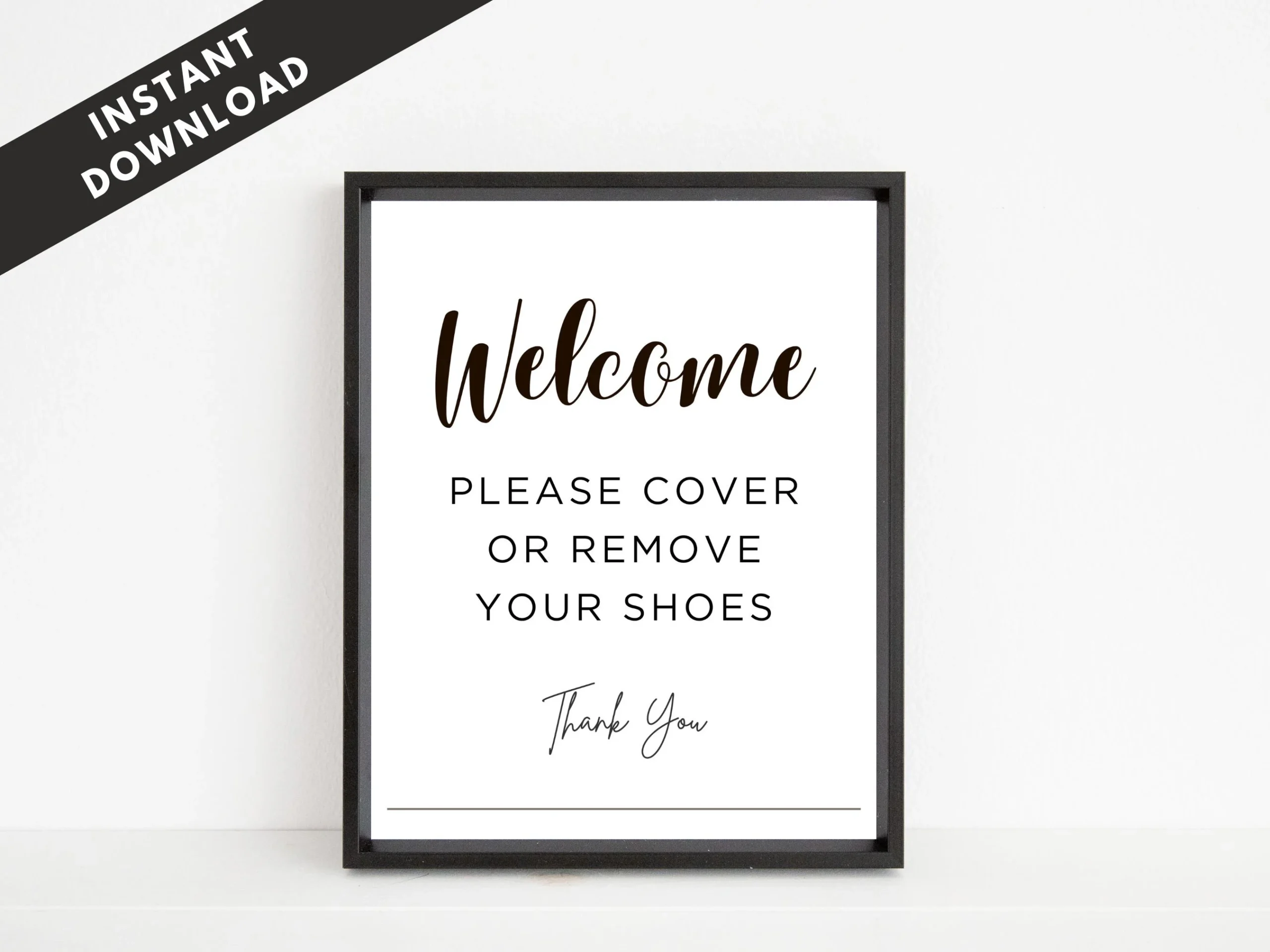 Printable Remove Your Shoes Sign