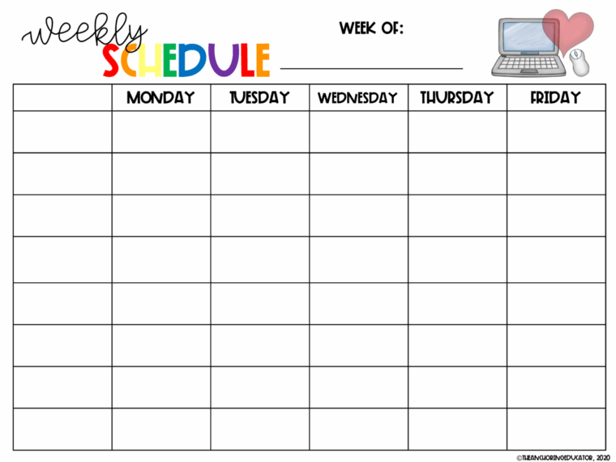 Simple Weekly Schedule Templates To Help Get You Organized
