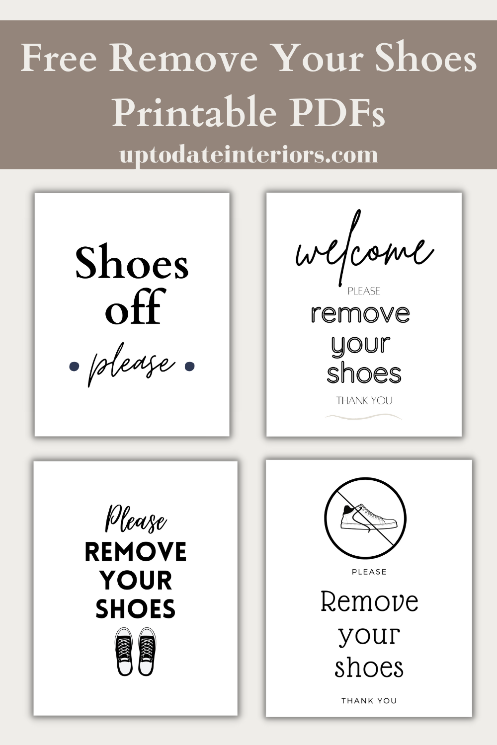 Simplistic And Modern Free Printable Shoes Off Signs Simplistic And Modern Free Printable Shoes Off Signs