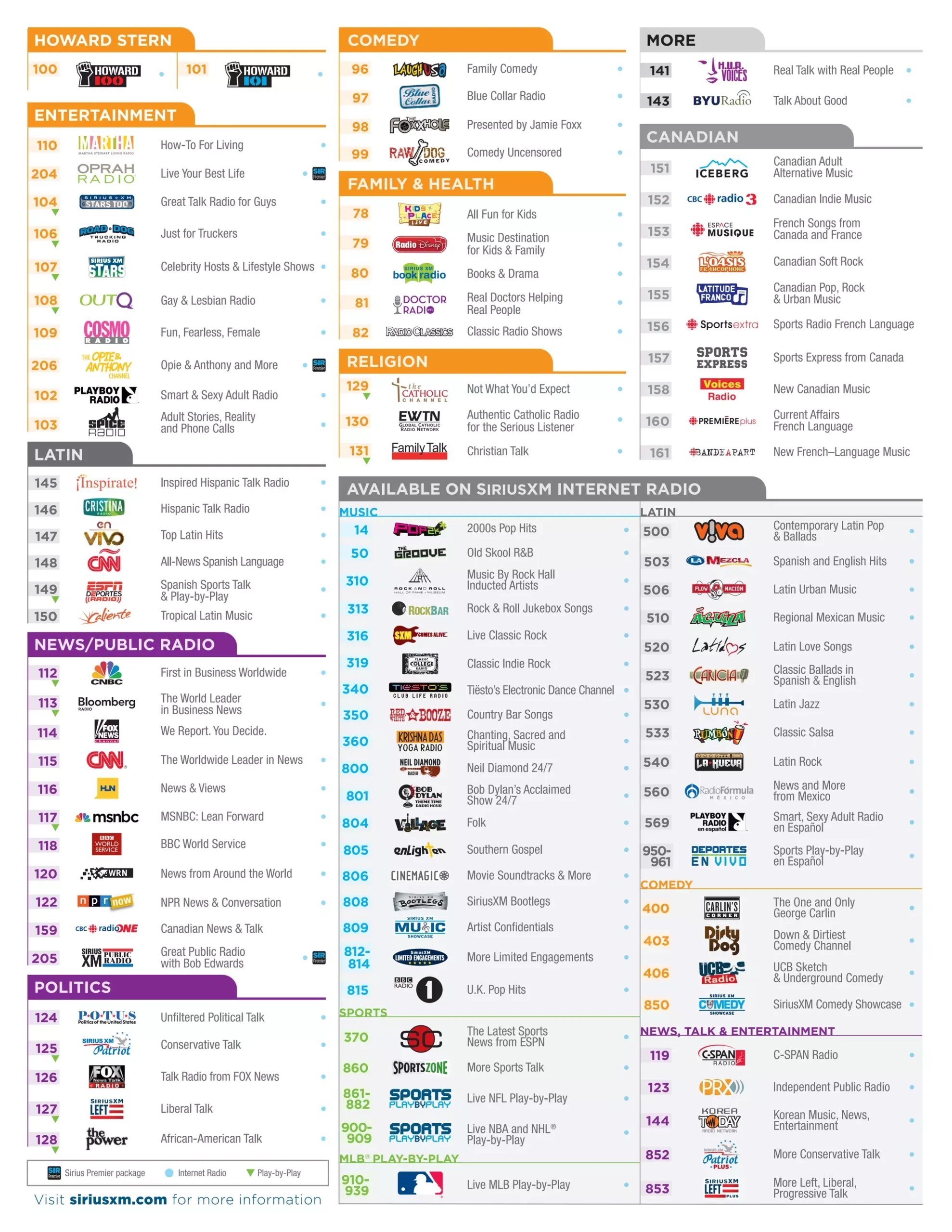 Printable Xm Sirius Car Channel Guide Printable Xm Sirius Car Channel Guide
