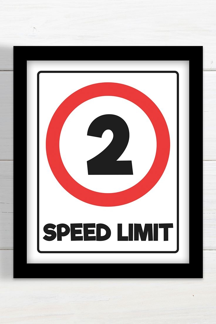 Printable Speed Limit 2 Sign