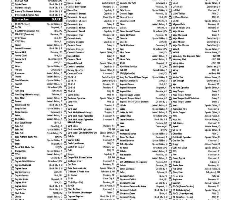 star wars ccg cards 0 complete card list premier to corruscant pdf