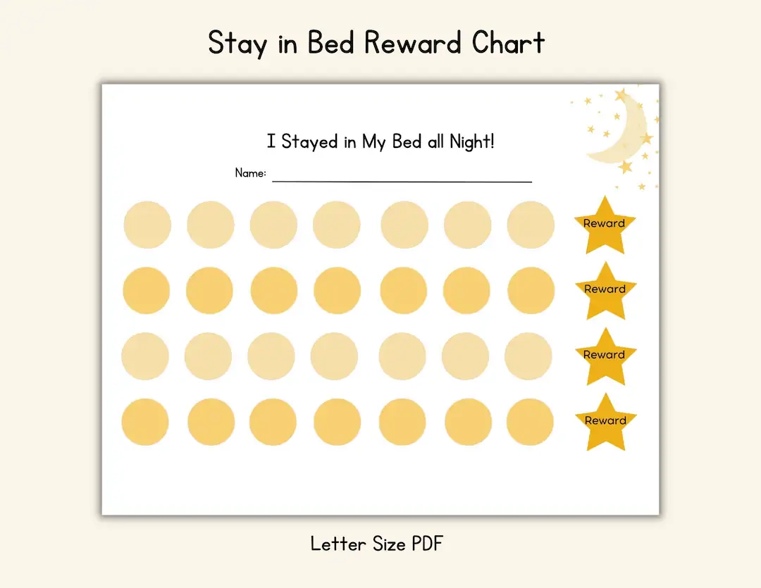 Staying In Bed Chart Printable