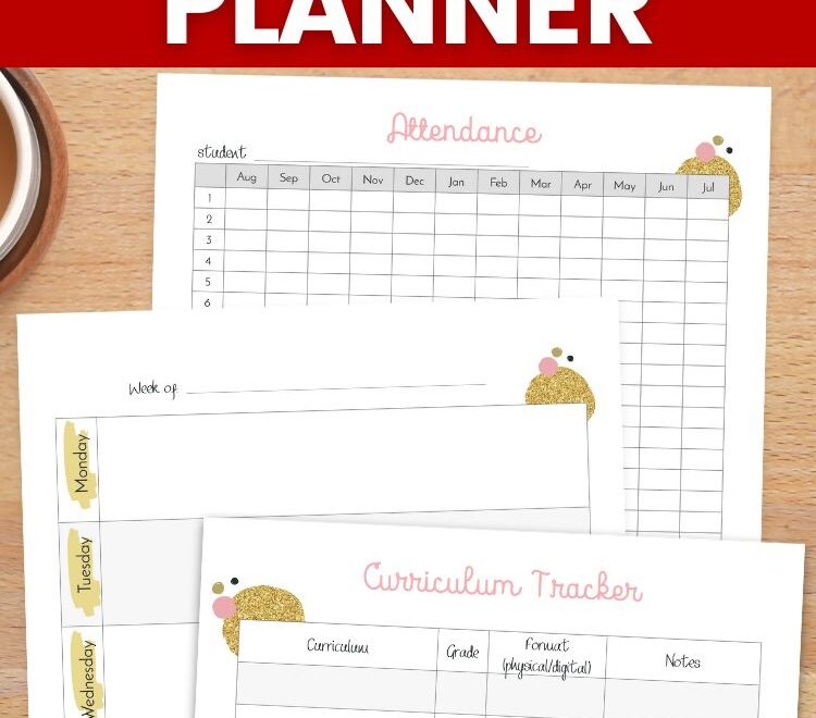 Stay On Track With A Free Printable Homeschool Planner