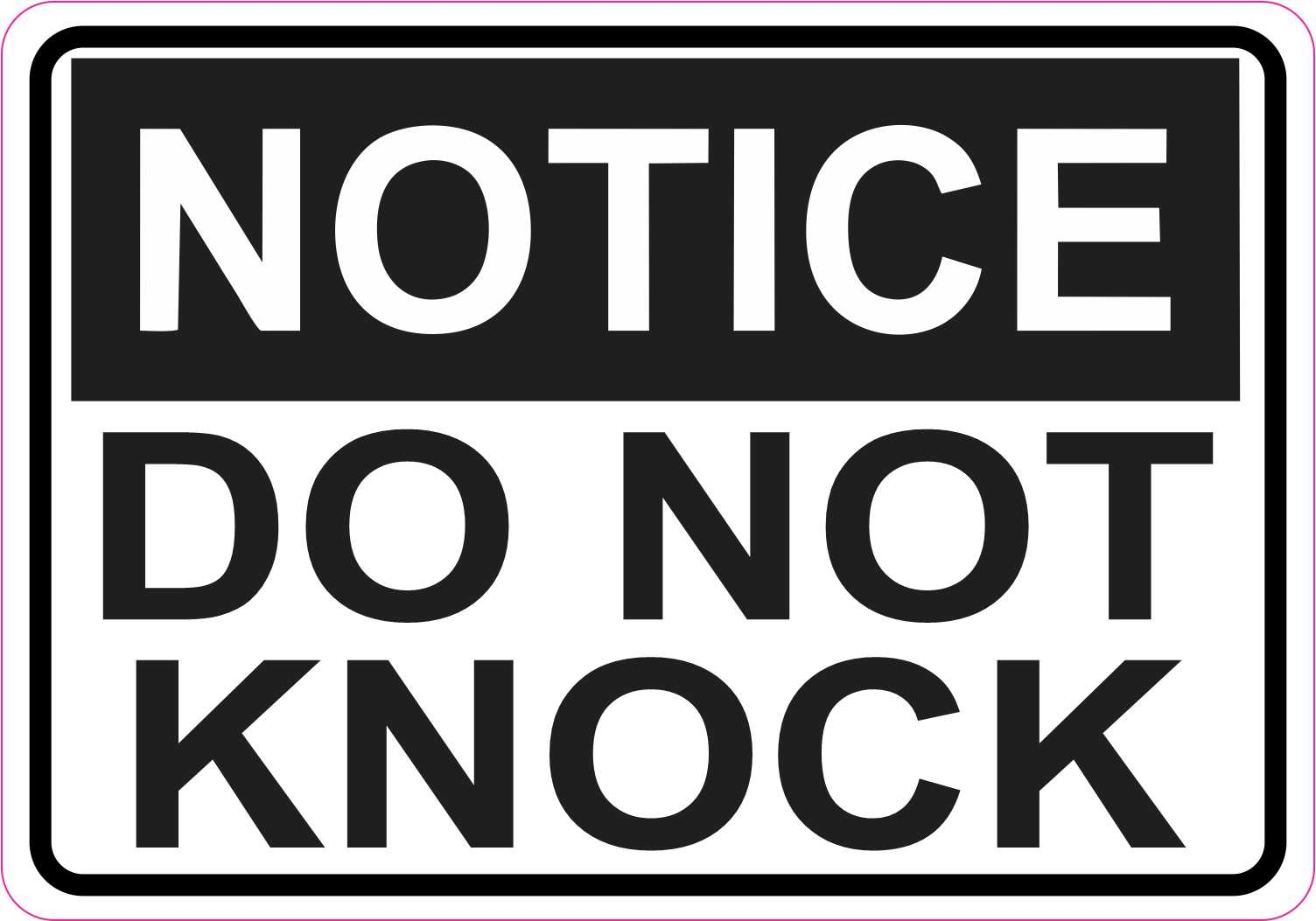Do Not Knock Printable Sign